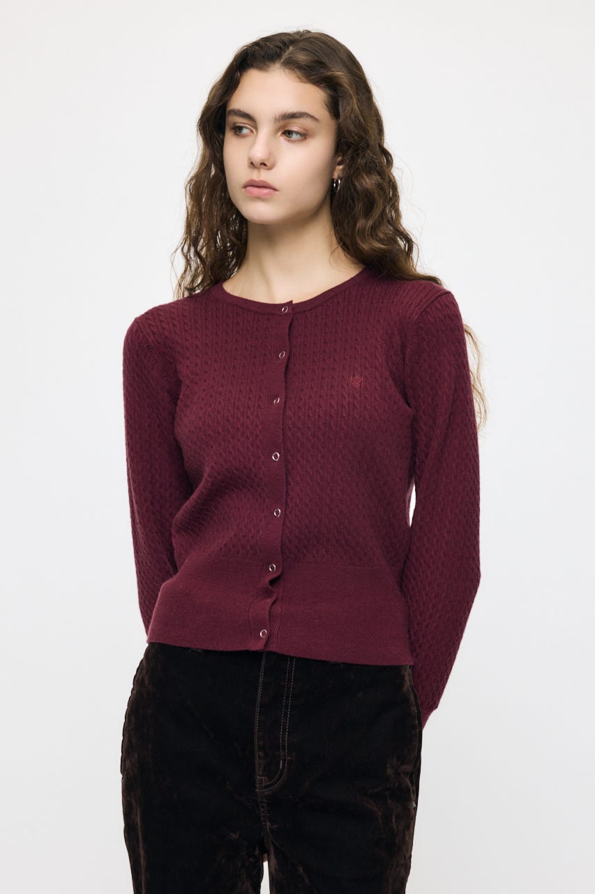BUTTON UP CABLE カーディガン BRD FREE