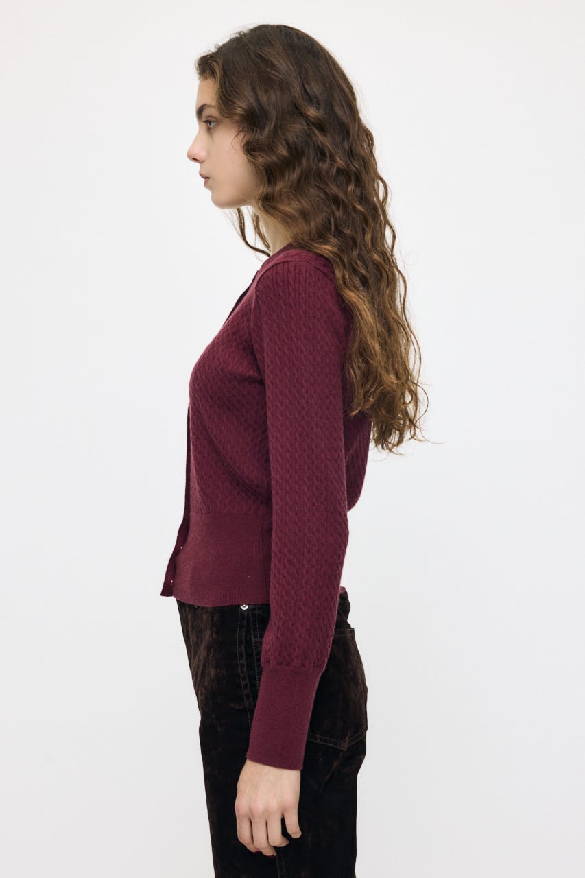 BUTTON UP CABLE カーディガン BRD FREE