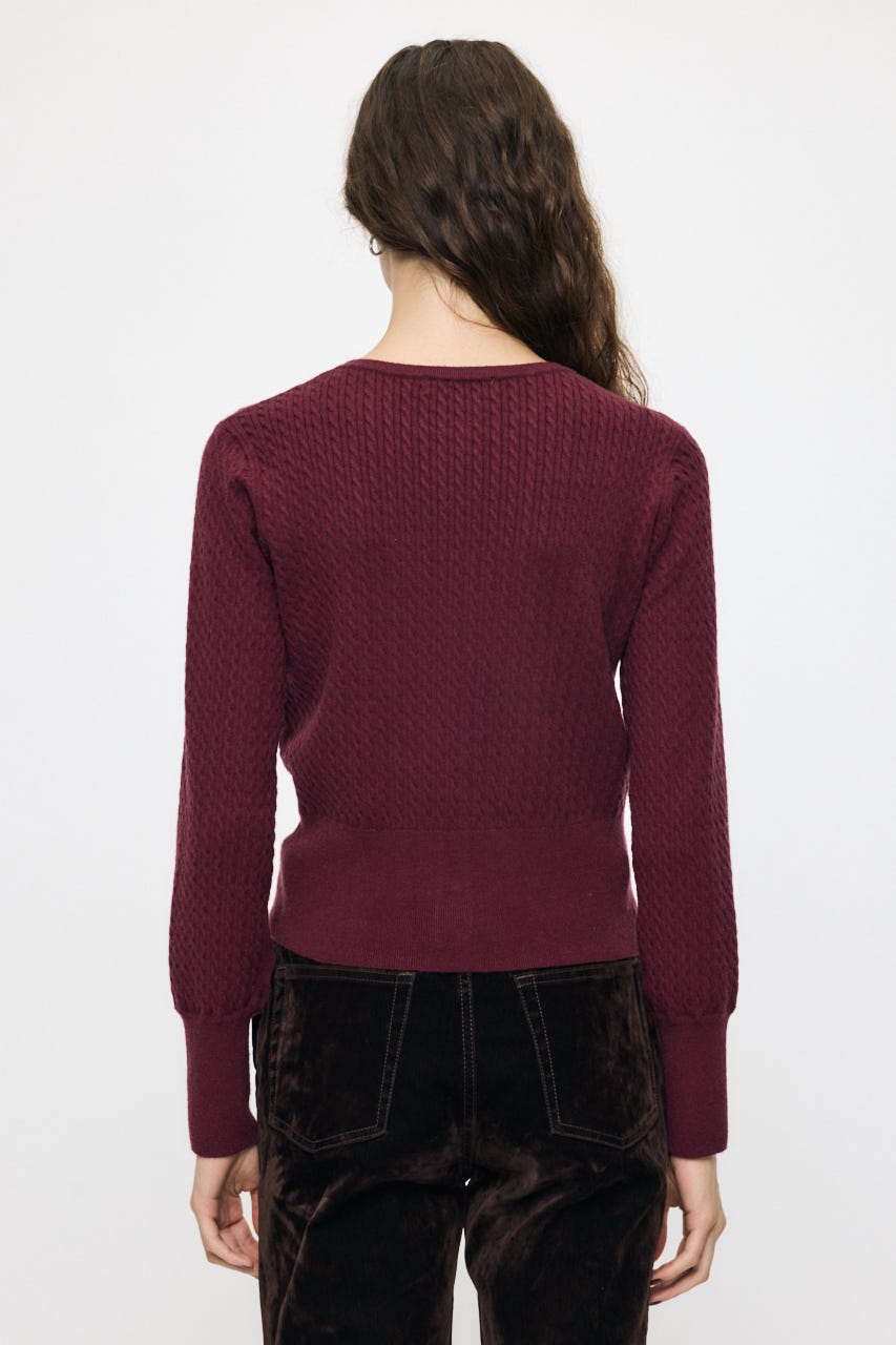 BUTTON UP CABLE カーディガン BRD FREE
