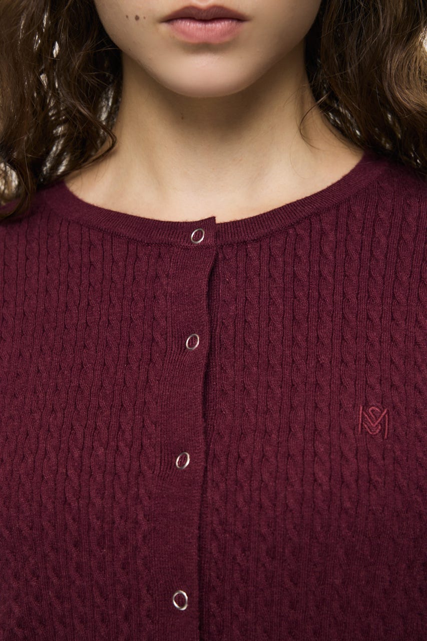 BUTTON UP CABLE カーディガン BRD FREE