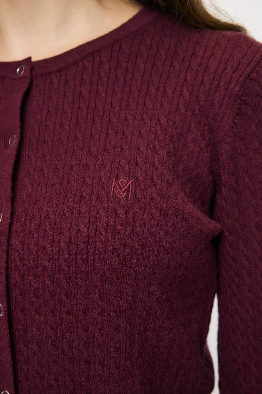 BUTTON UP CABLE カーディガン BRD FREE