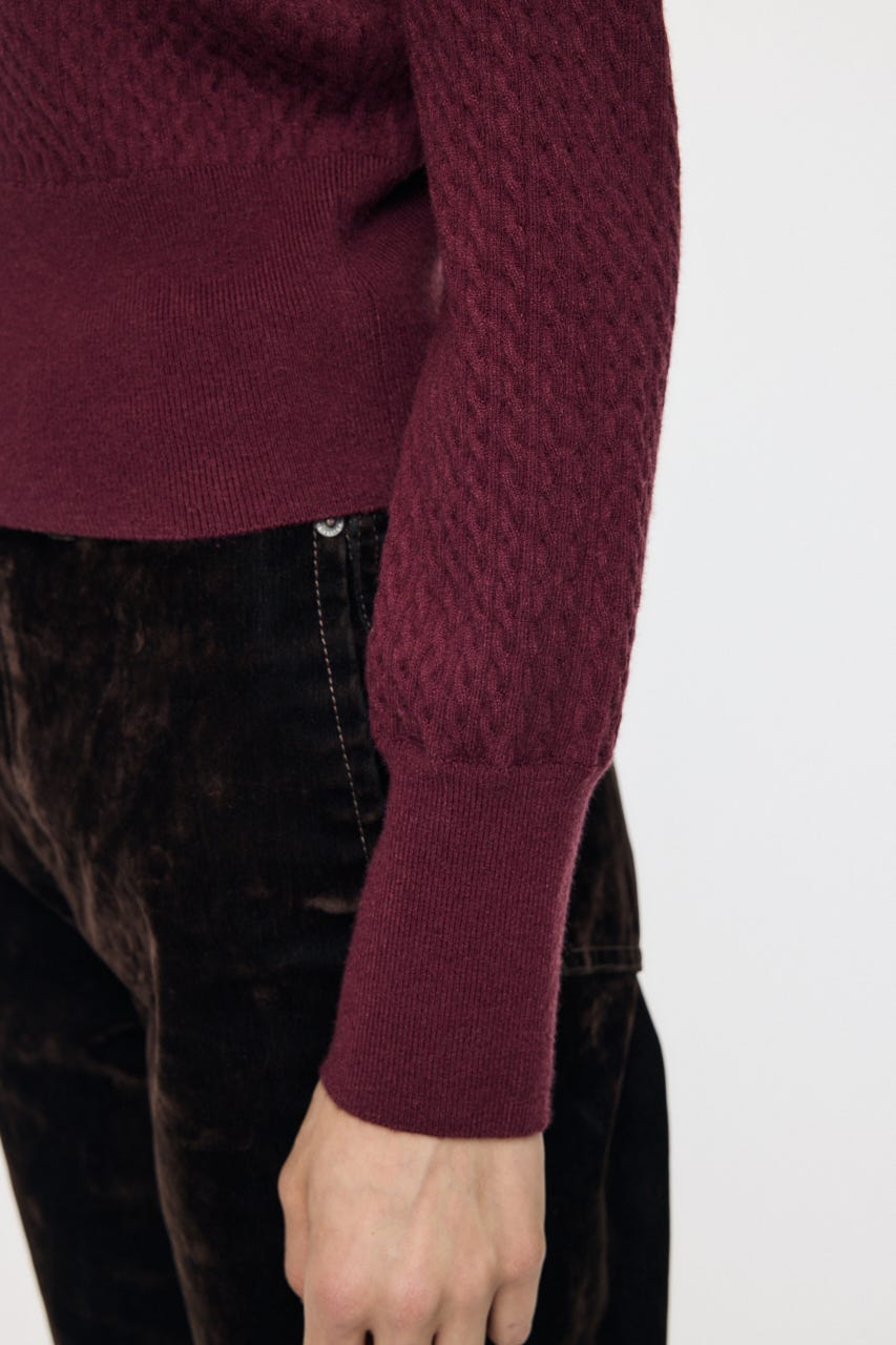 BUTTON UP CABLE カーディガン BRD FREE