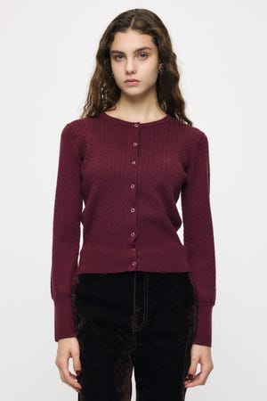 BUTTON UP CABLE カーディガン