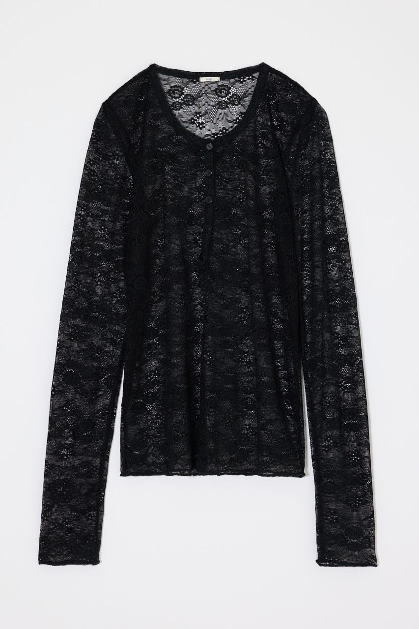 ES HENRY NECK レーストップス BLK 1