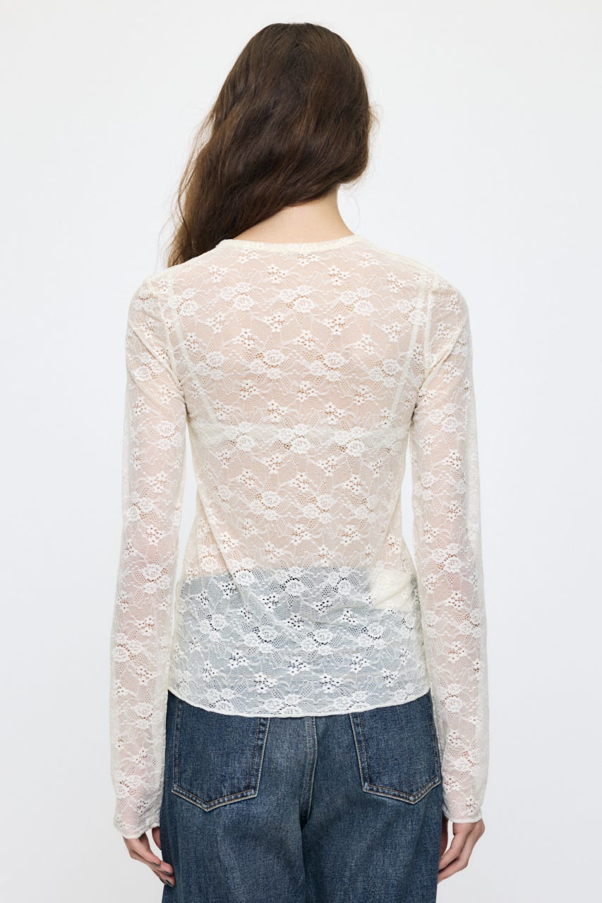 ES HENRY NECK レーストップス WHT 2