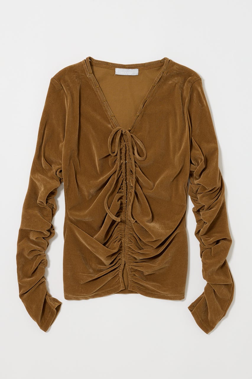 SHEER VELOUR カーディガン BEG FREE