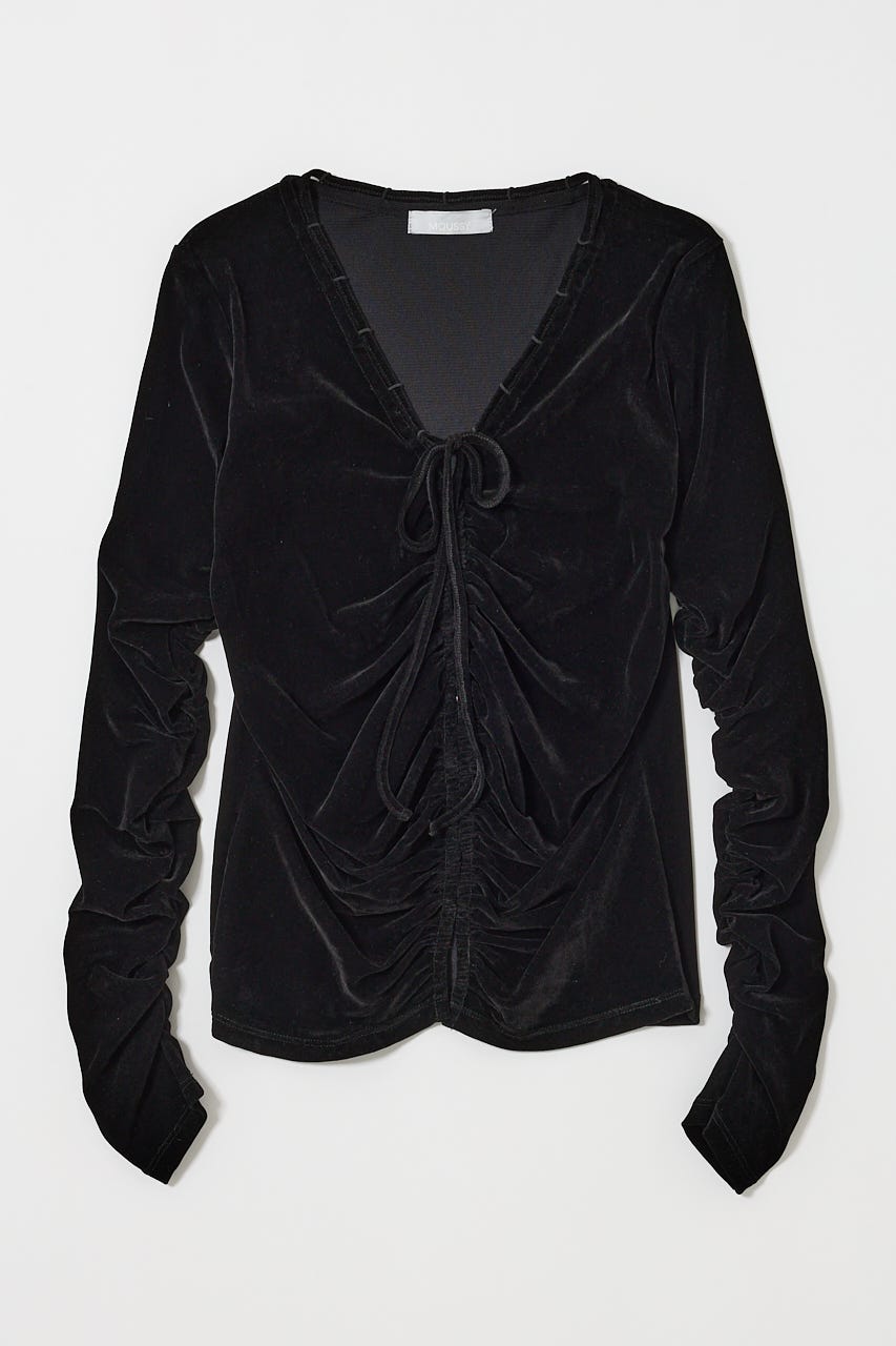 SHEER VELOUR カーディガン BLK FREE
