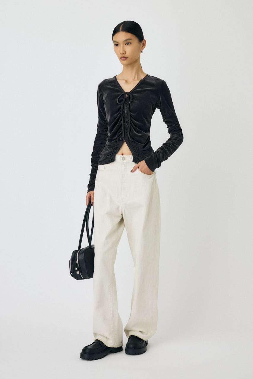 SHEER VELOUR カーディガン GRY FREE