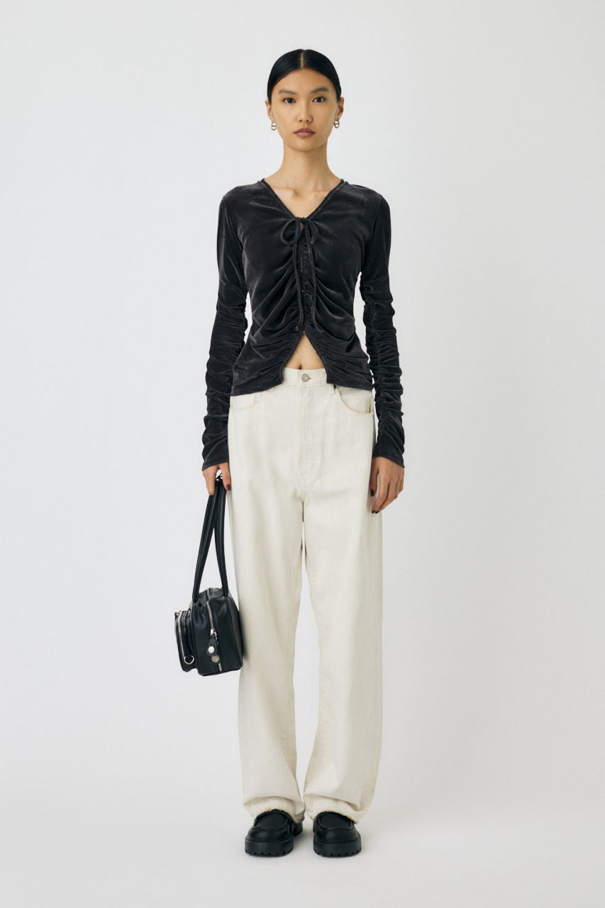SHEER VELOUR カーディガン GRY FREE