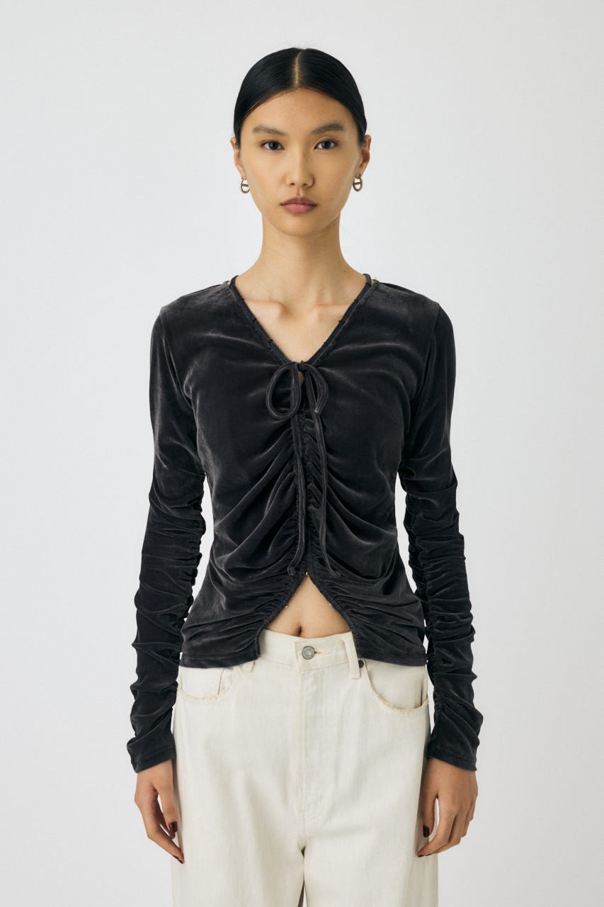 SHEER VELOUR カーディガン GRY FREE