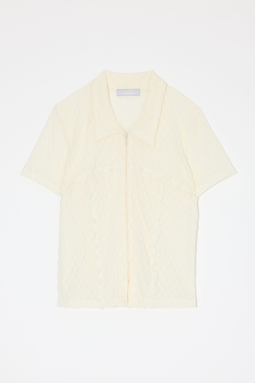 LACY ZIP UP シャツ