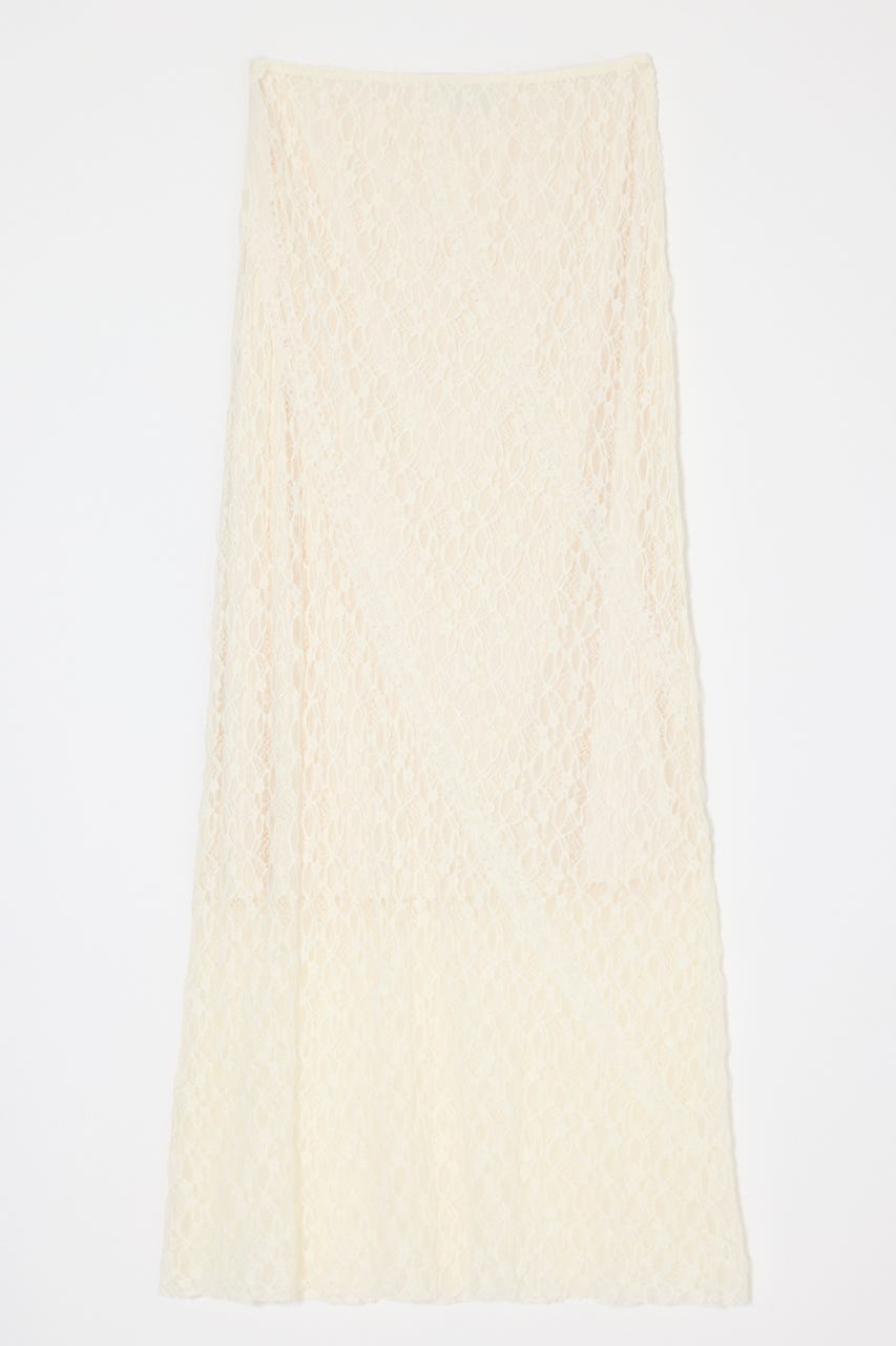 SHEER LACE LONG スカート O/WHT 1
