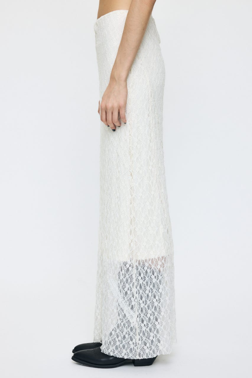 SHEER LACE LONG スカート O/WHT 1