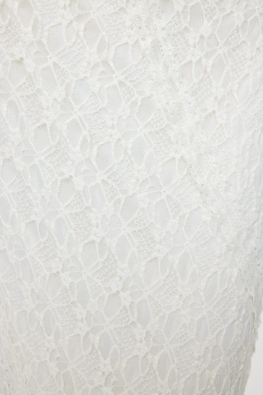 SHEER LACE LONG スカート O/WHT 1