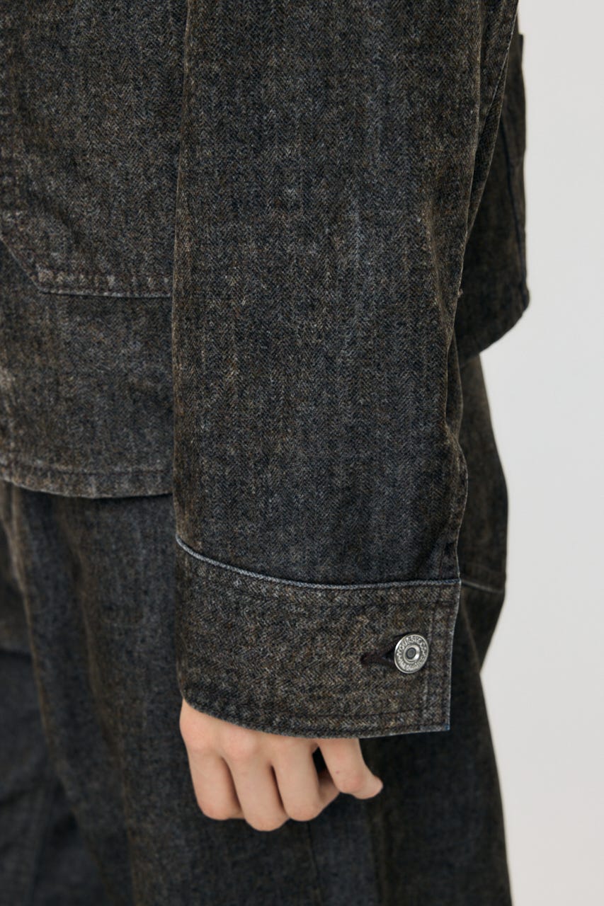 VELVET FITTED ジャケット 柄BLK 1