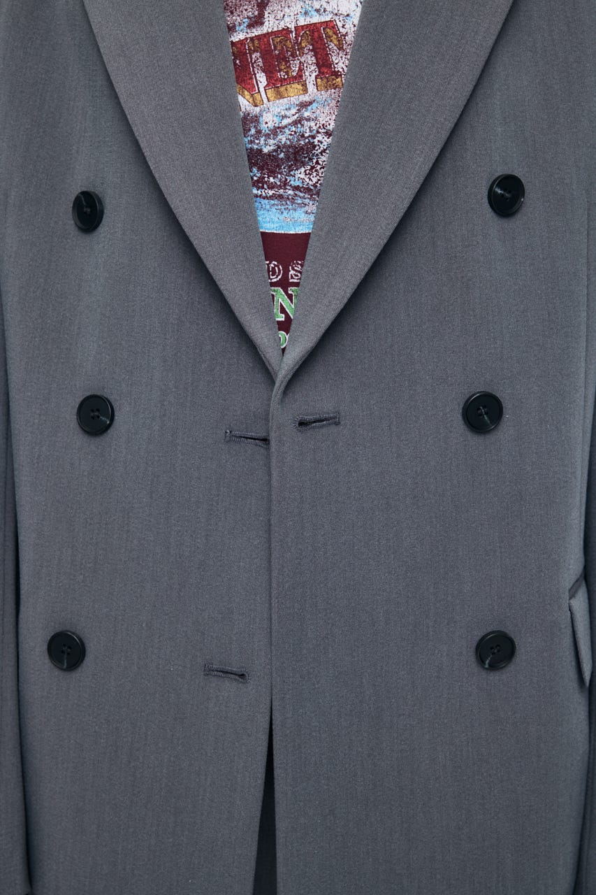 【AW予約アイテム】DOUBLE BREASTED ジャケット GRY 2