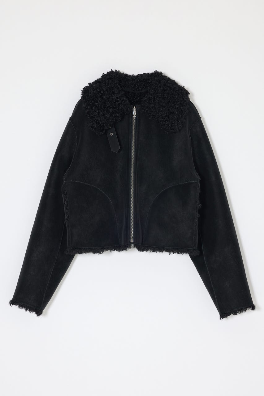 REVERSIBLE CURLY FUR ジャケット BLK FREE