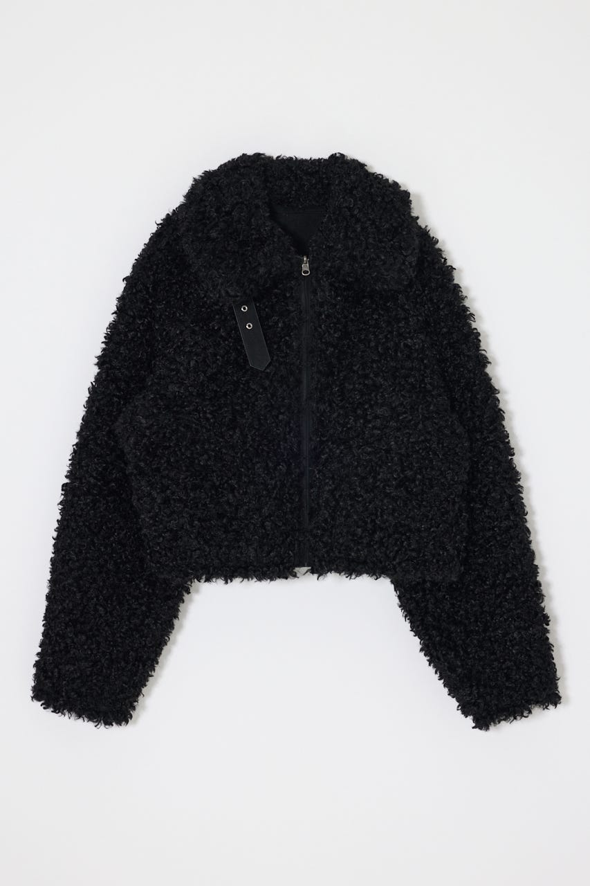 REVERSIBLE CURLY FUR ジャケット BLK FREE