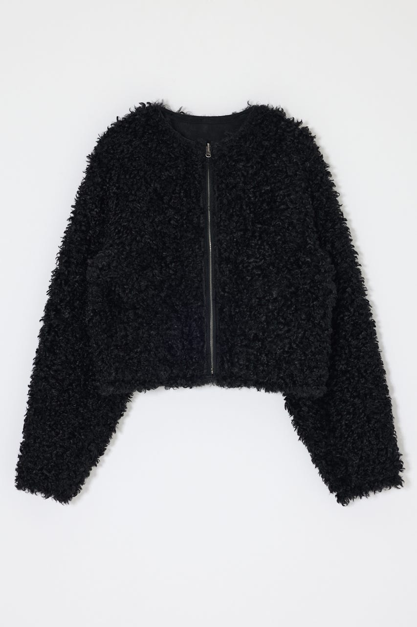 REVERSIBLE CURLY FUR ジャケット BLK FREE