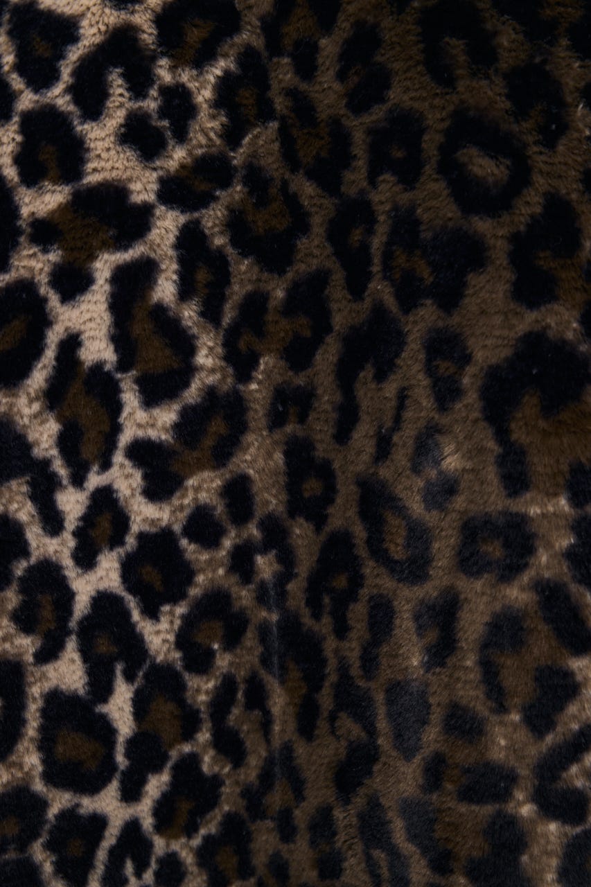 REVERSIBLE CURLY FUR ジャケット 柄BRN FREE