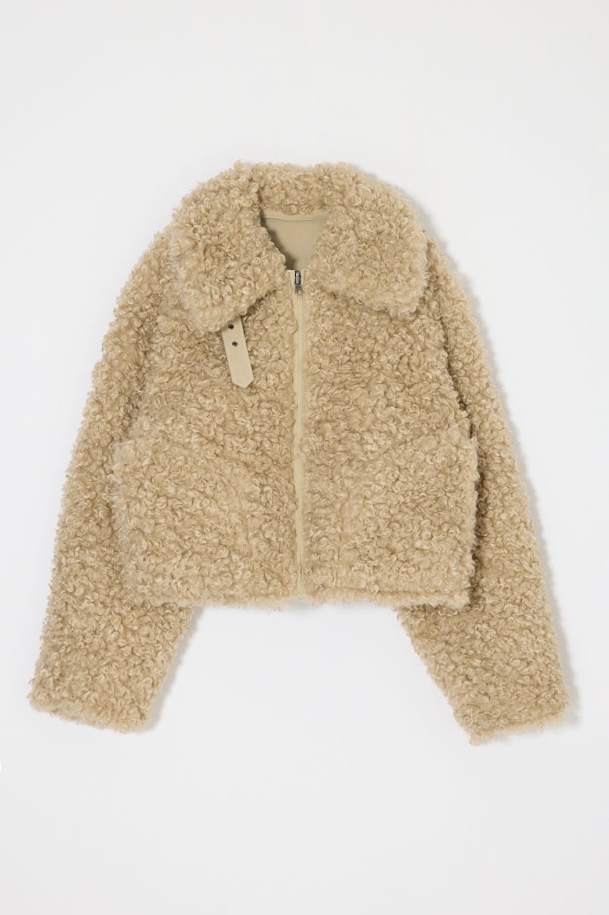 REVERSIBLE CURLY FUR ジャケット IVOY FREE