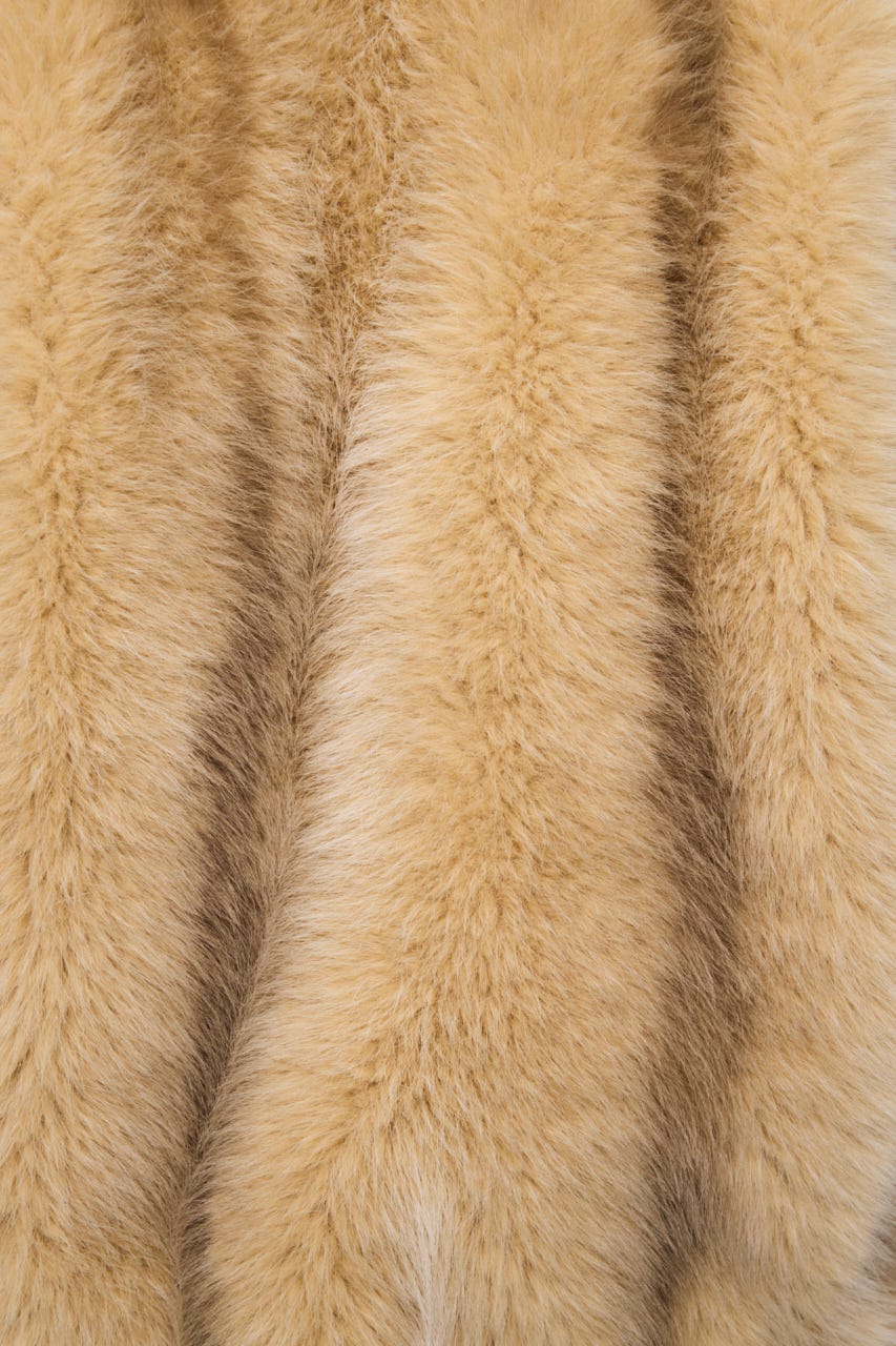 FAUX FUR ブルゾン L/BEG FREE