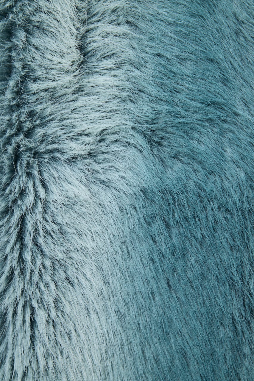FAUX FUR ブルゾン L/BLU FREE