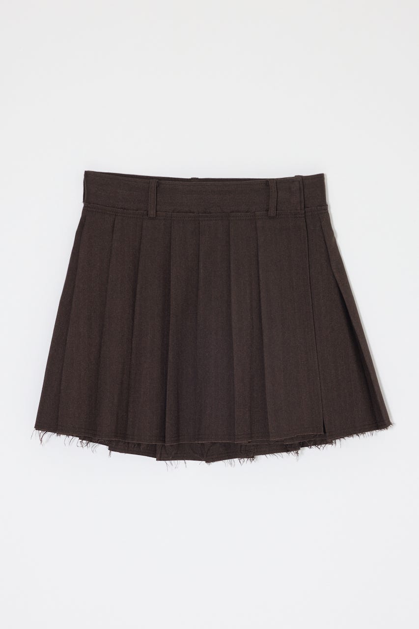 PLEATED WRAP スカート BRN 2