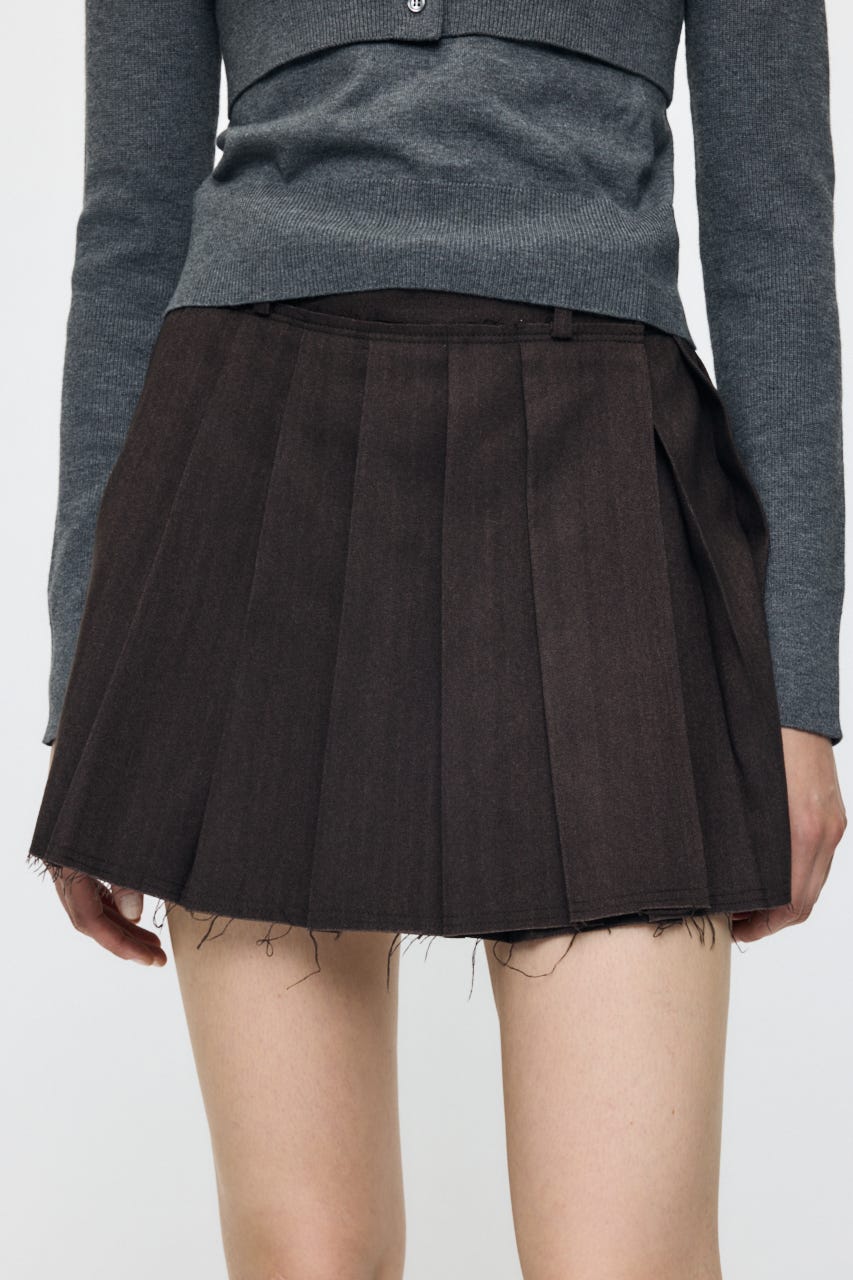 【AW予約アイテム】PLEATED WRAP スカート BRN 2