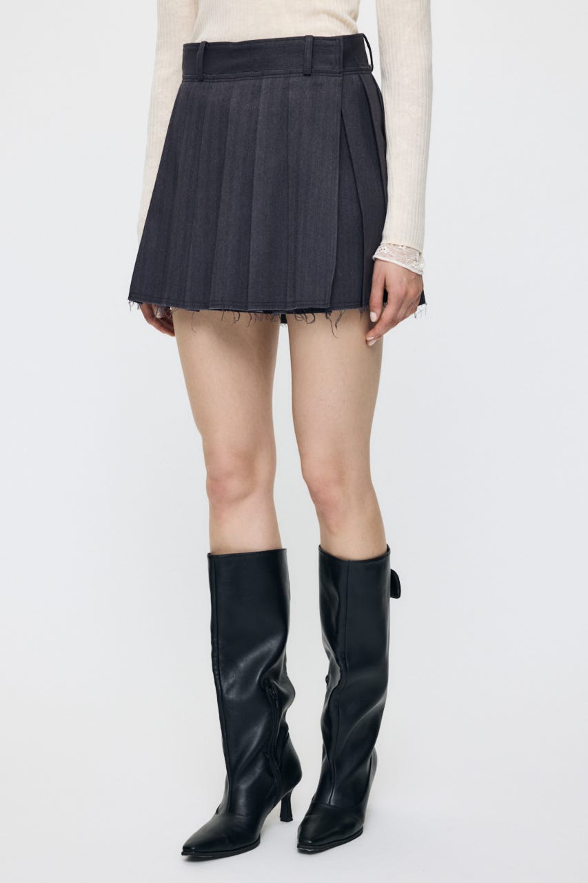 【AW予約アイテム】PLEATED WRAP スカート T.GRY 2