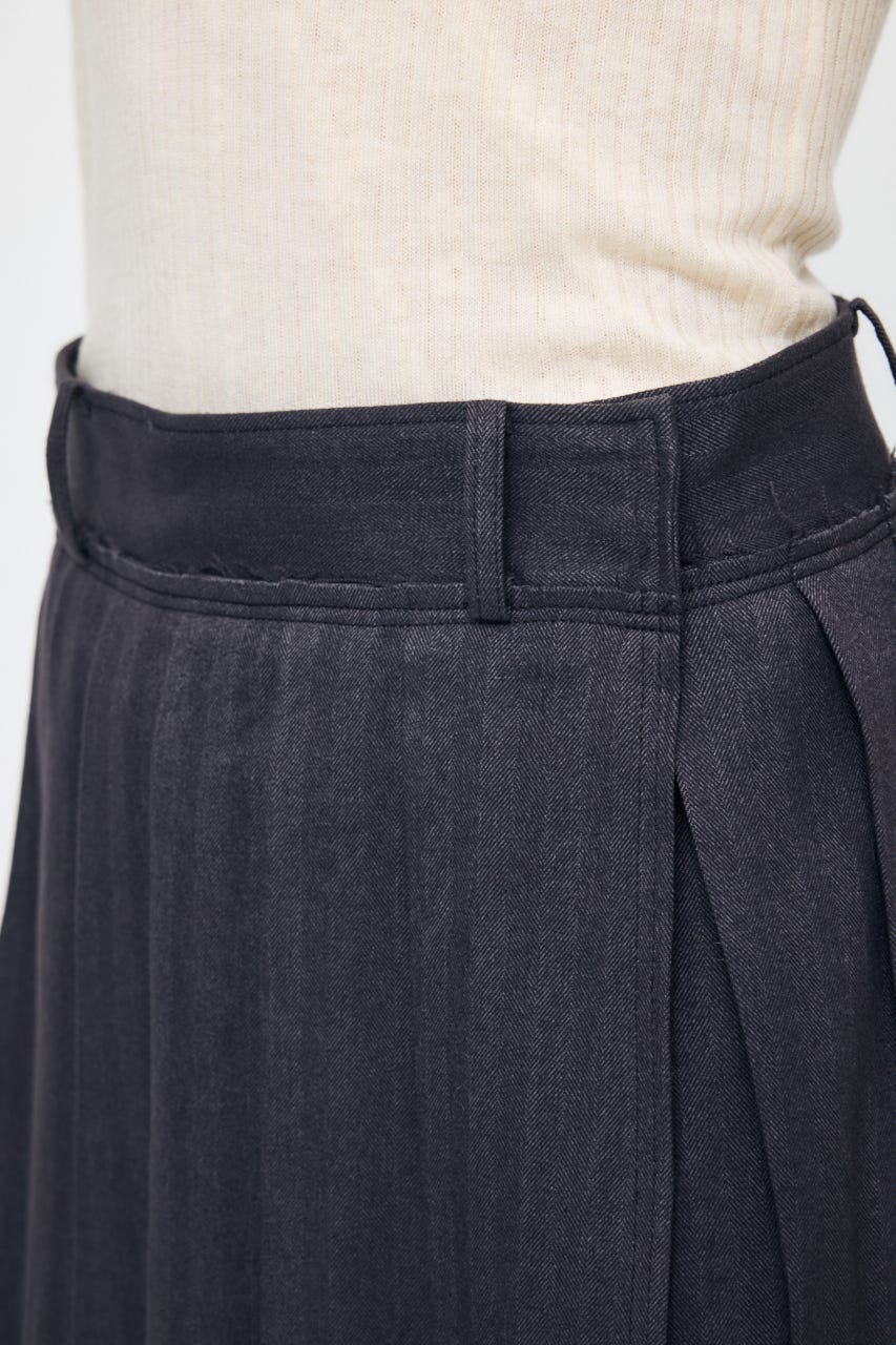 【AW予約アイテム】PLEATED WRAP スカート T.GRY 2