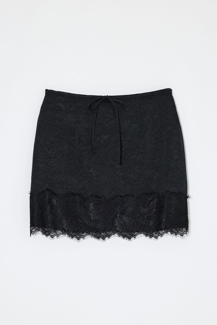 LACE MINI スカート BLK 1