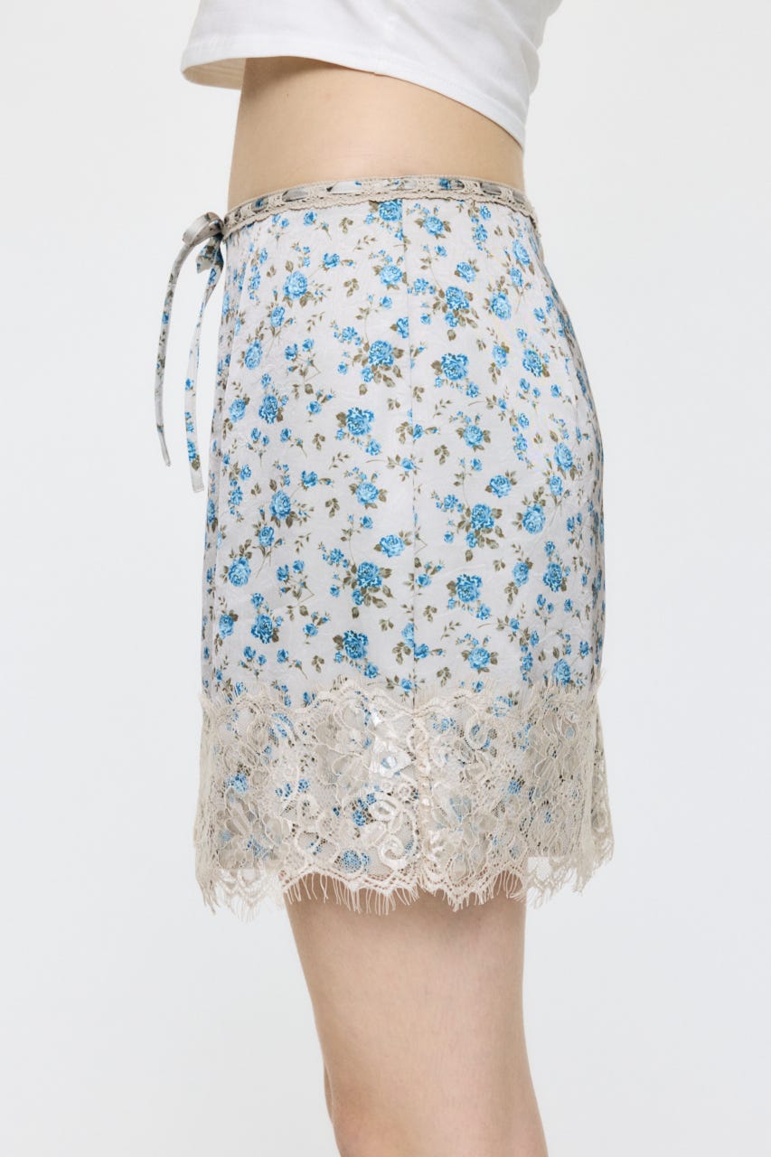 LACE MINI スカート 柄BEG 2