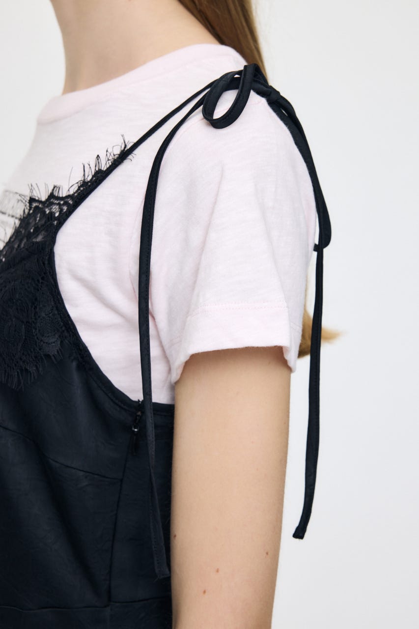 ASYMMETRY SATIN ドレス BLK FREE