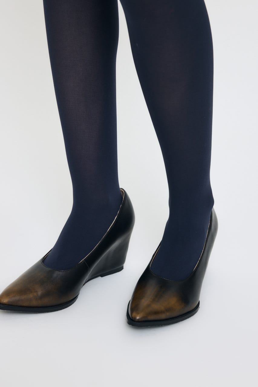 POINTED TOE WEDGE パンプス BLK L