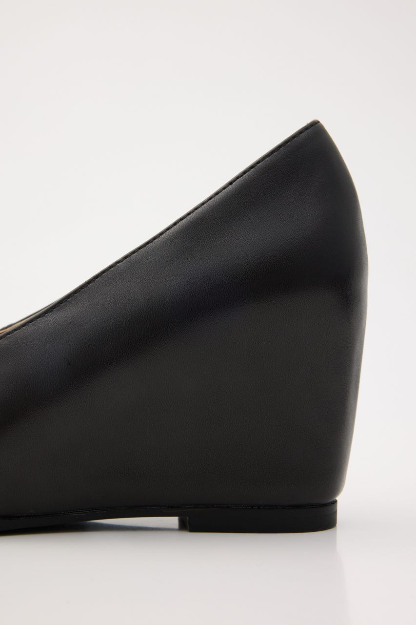 POINTED TOE WEDGE パンプス BLK L