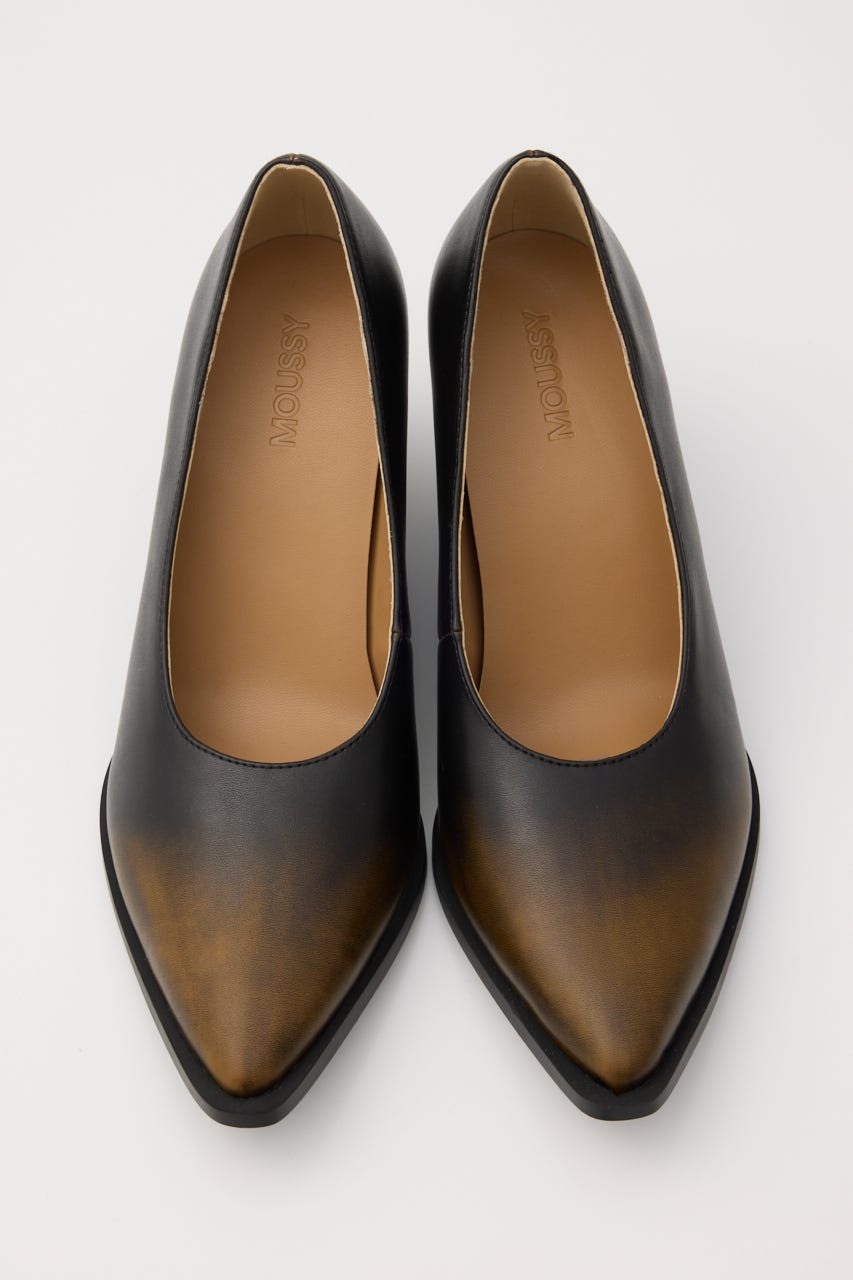POINTED TOE WEDGE パンプス BLK L