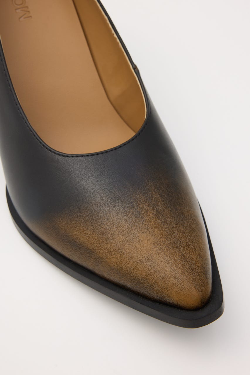 POINTED TOE WEDGE パンプス BLK L