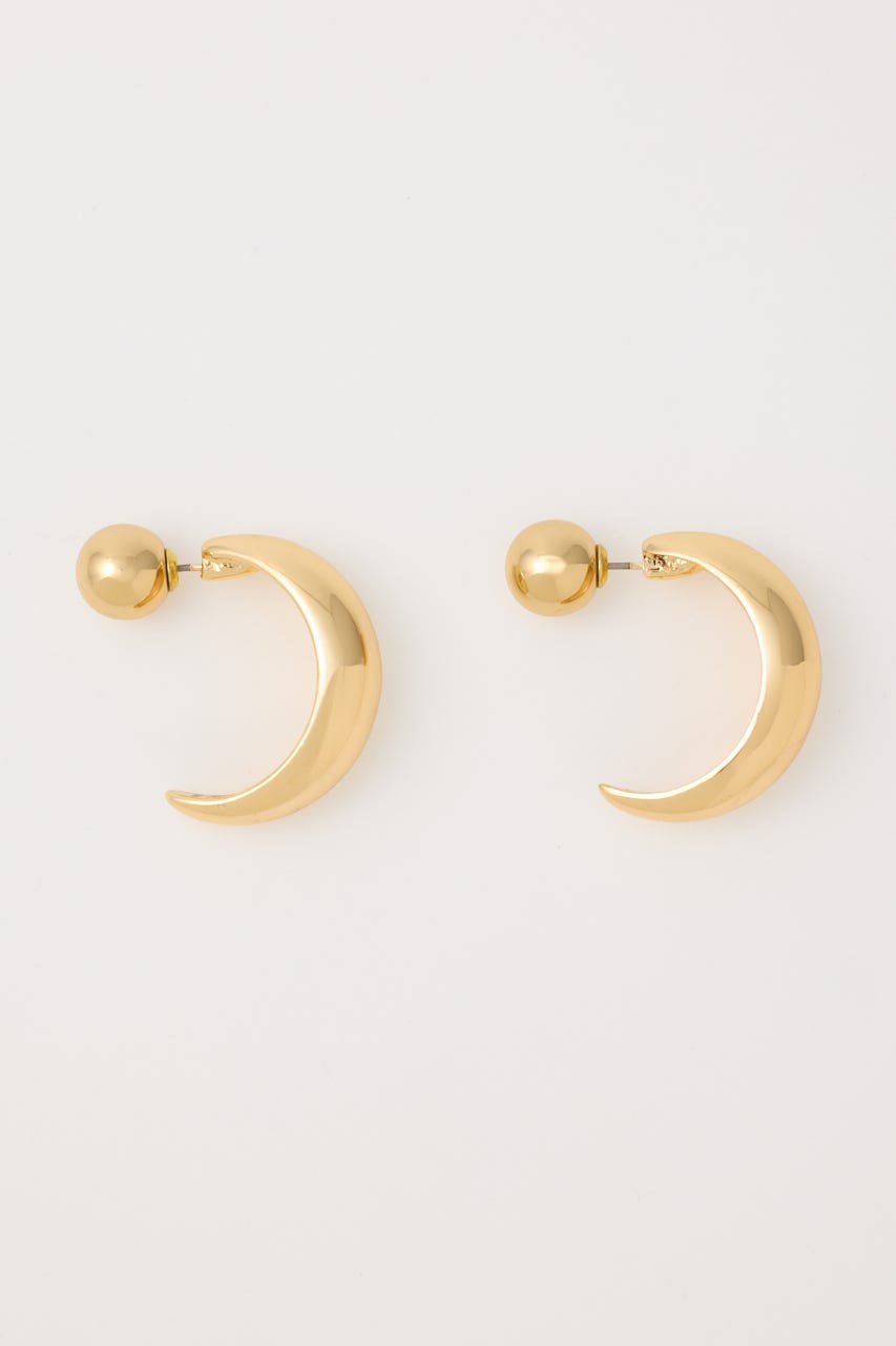 CHUNK HALF MOON イヤリング GLD FREE