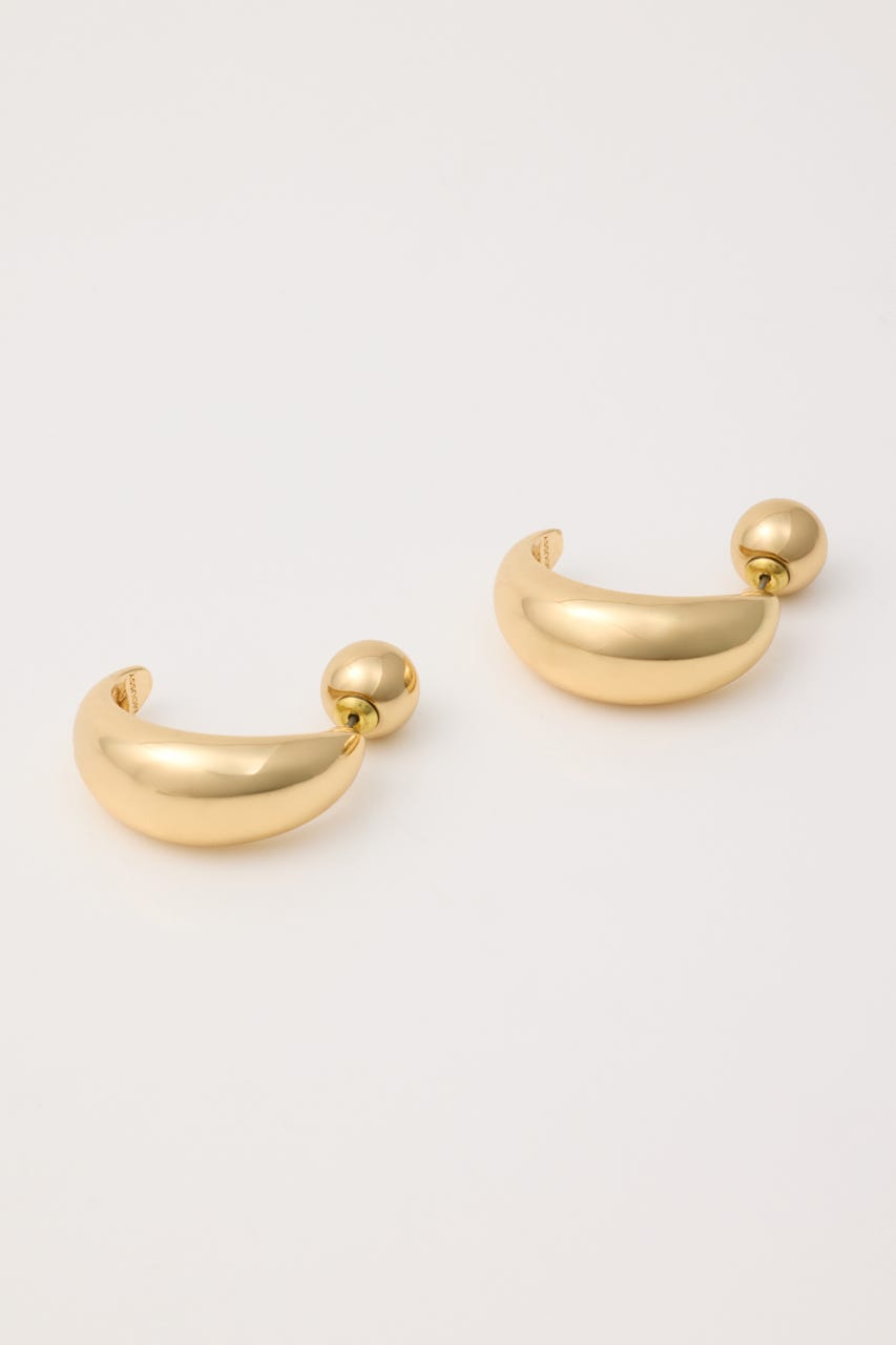 CHUNK HALF MOON イヤリング GLD FREE