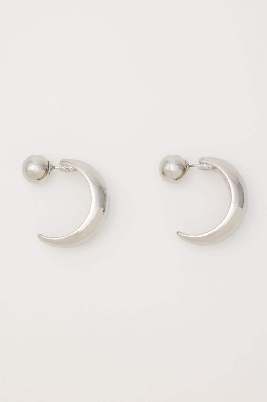 CHUNK HALF MOON イヤリング SLV FREE