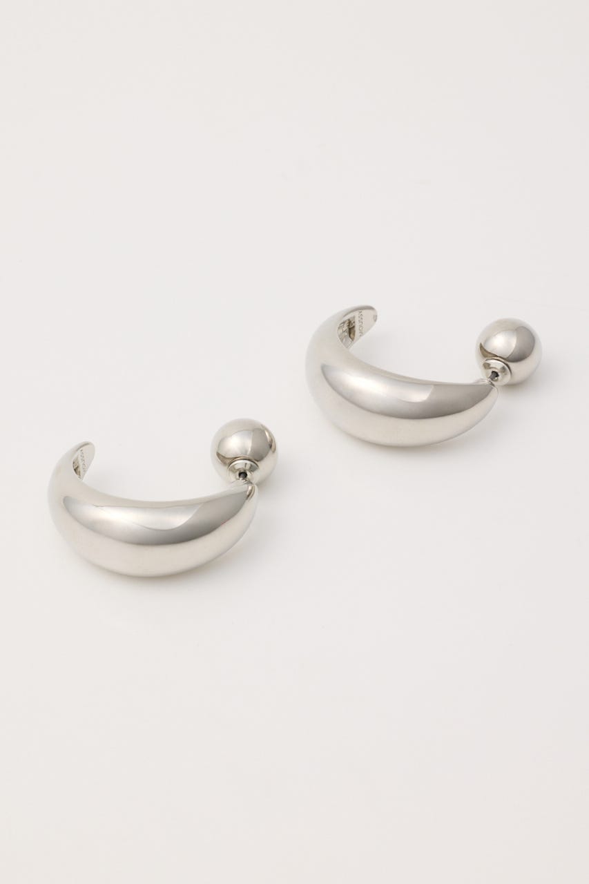CHUNK HALF MOON イヤリング SLV FREE