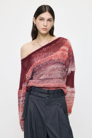 MIXED YARN SHEER COMBI ニット