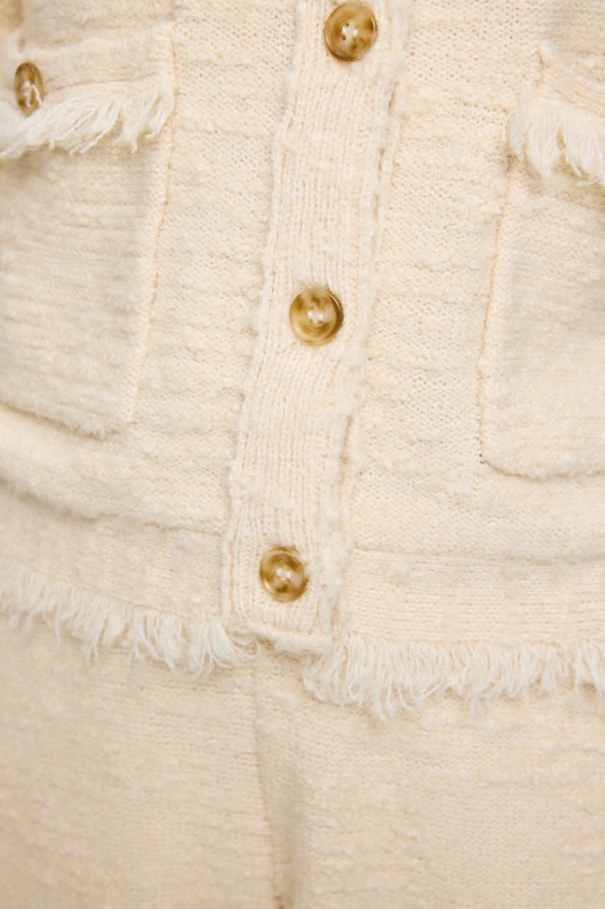 MIX TWEED KNIT カーディガン IVOY FREE