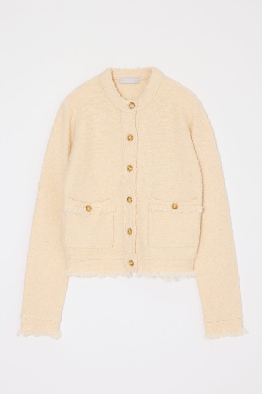 MIX TWEED KNIT カーディガン IVOY FREE