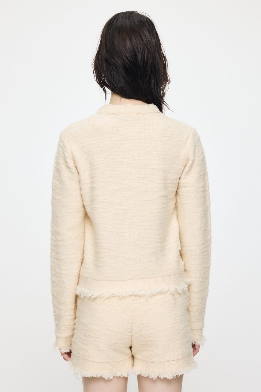 MIX TWEED KNIT カーディガン IVOY FREE