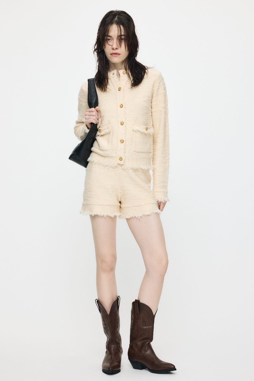 MIX TWEED KNIT ショーツ IVOY FREE