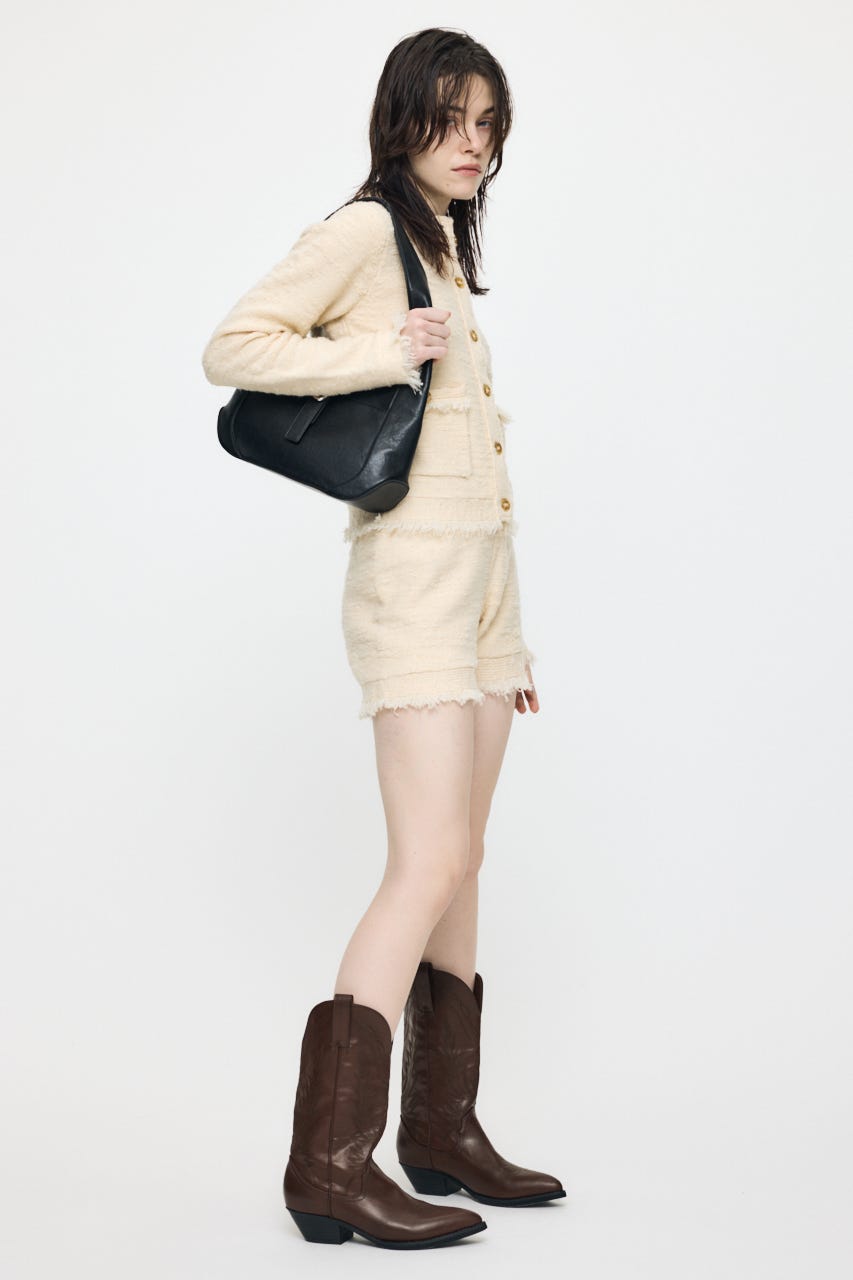 MIX TWEED KNIT ショーツ IVOY FREE