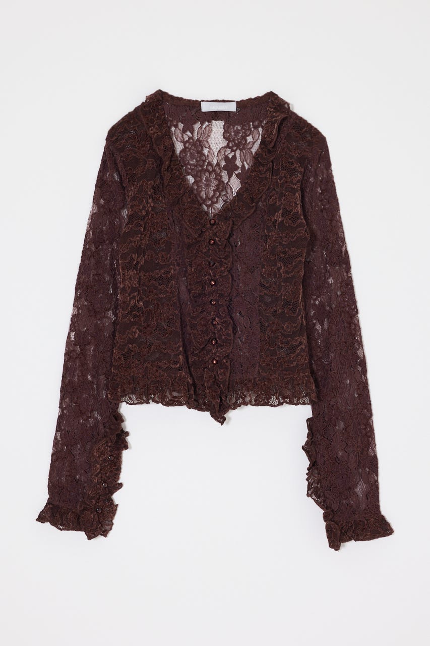 PATCH LACY RUFFLE トップス BRN FREE