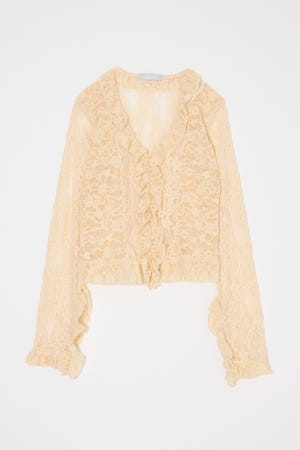 PATCH LACY RUFFLE トップス